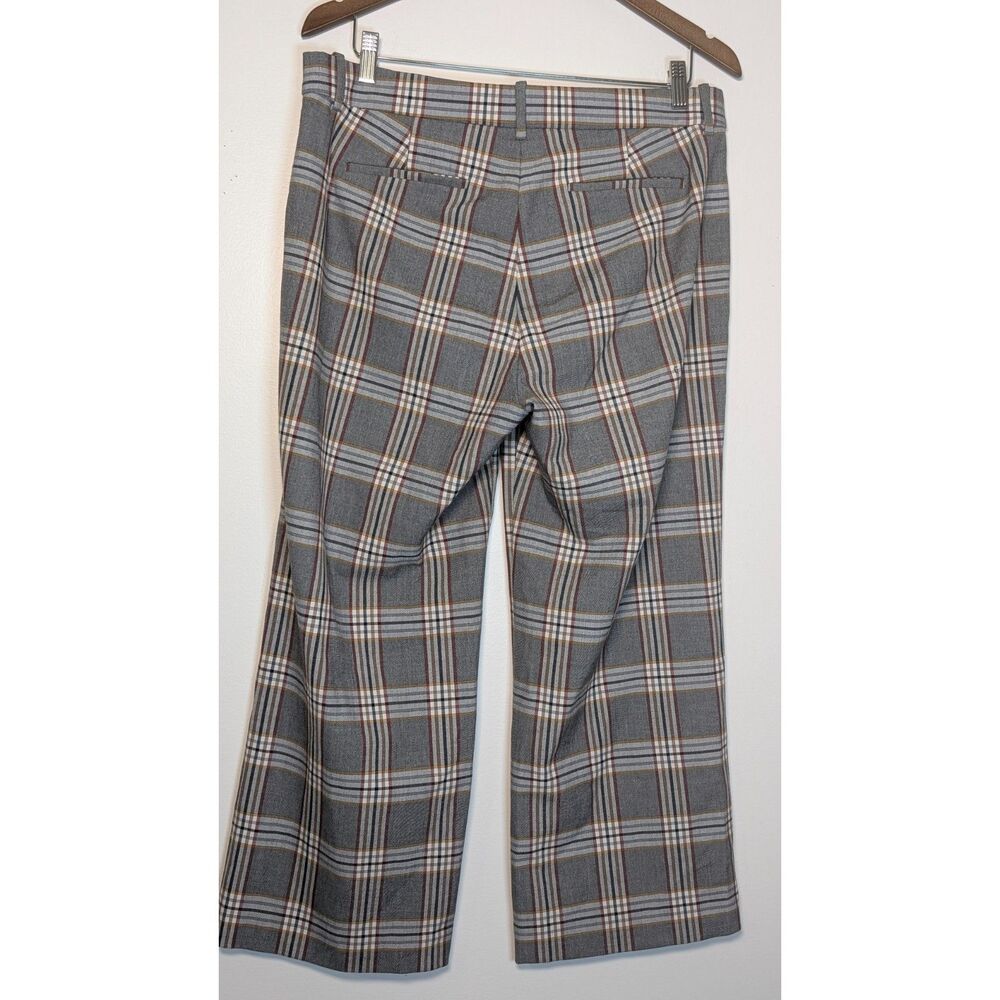 J.Crew Peyton Plaid High Rise Wide Leg Crop Pants 12 Academia Preppy Old Money - Picture 3 of 11